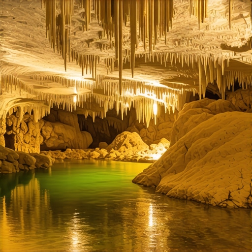 Resavska pećina enterijer dvorane sa pećinskim nakitom