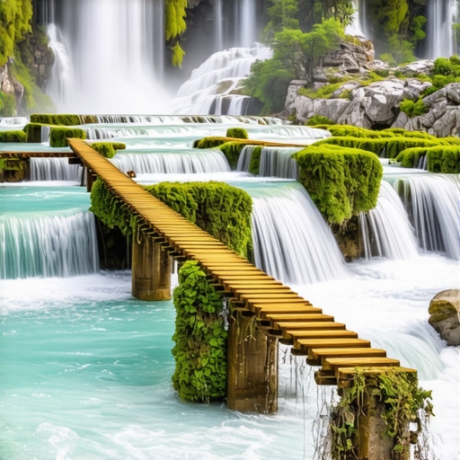 Veličanstveni Štrbački buk 2026 Pogled na vodopad Štrbački buk i drvene turističke staze na reci Uni