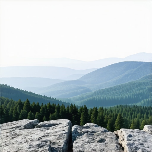 Pogled sa stena Ljutog krša na kanjon Crne reke pod maglom na Divčibarama