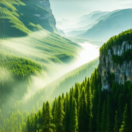 Vidikovac Sjenič i kanjon Drine u magli Pogled sa vidikovca Sjenič na reku Drinu i šume Tare u zoru
