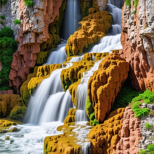 Pogled na kaskade vodopada Bigar na Staroj Planini
