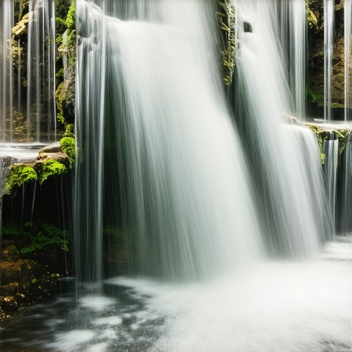 Moćni vodopad Veliki Buk u Lisinama sa kristalno čistom vodom i zelenom mahovinom