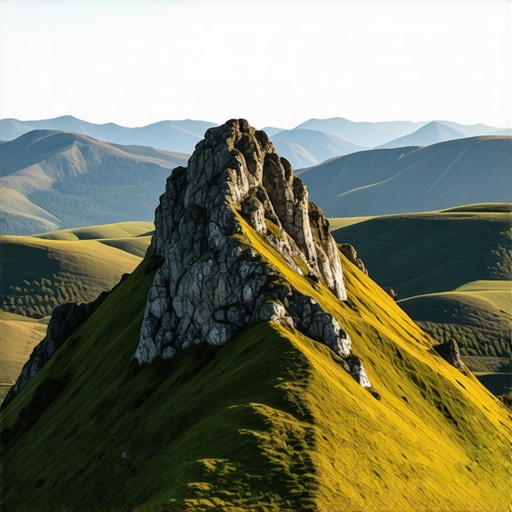 Oštri vulkanski vrh Ostrovica okružen šumadijskim brdima