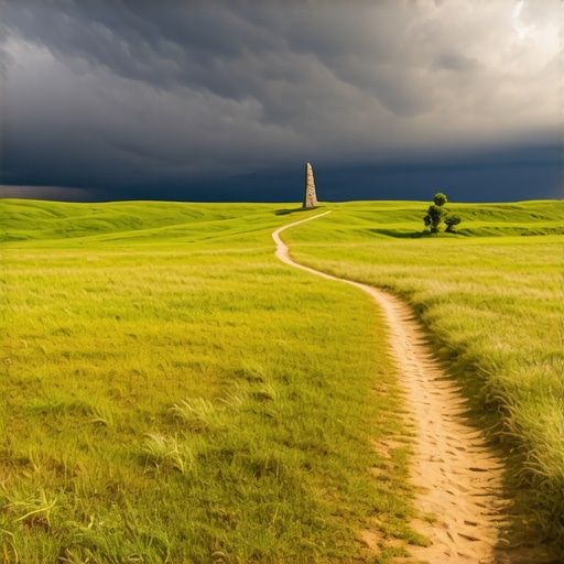 Zagajička Brda sand dunes and hiking trail in Deliblatska Peščara Serbia