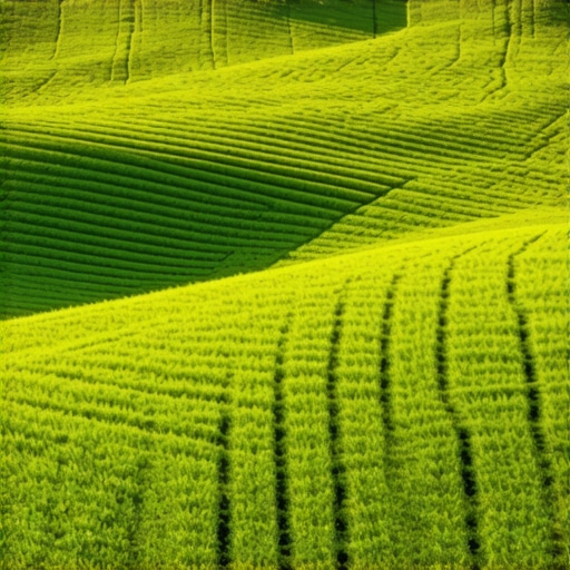 Zagajička brda u smiraj dana Zelena brda Zagajička brda pod sunčevim zracima bez turista