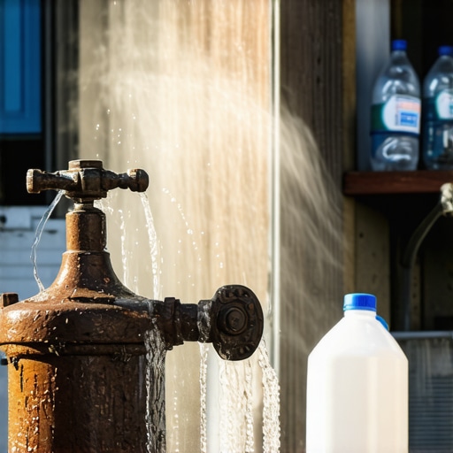 Stara zarđala česma sa mineralnom vodom u Sokobanji pod jutarnjim suncem