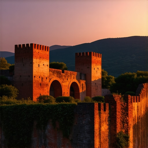 Ostaci rimskog utvrđenja Felix Romulijana kod Zaječara pod jutarnjim suncem