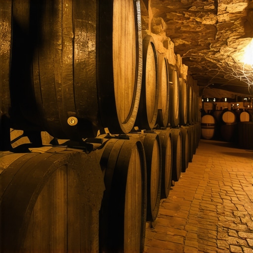 Stari drveni burad u mračnom podrumu u Župi