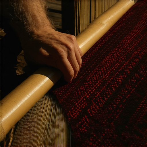 Detalj ručnog tkanja pirotskog ćilima na tradicionalnom razboju