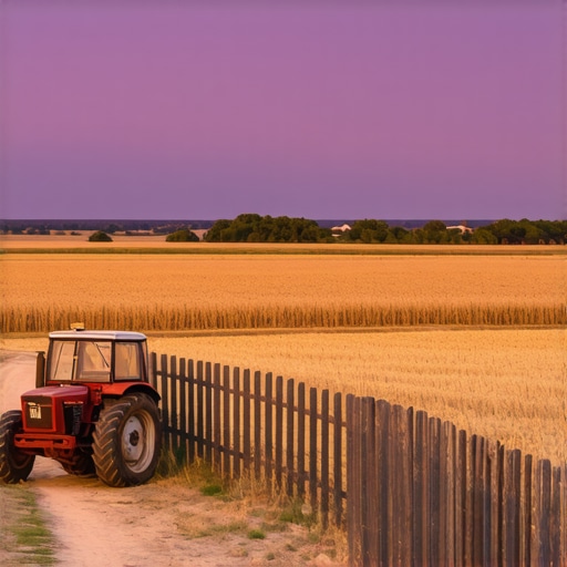 Staro seosko domaćinstvo u Bijeljini sa pogledom na polja kukuruza tokom zalaska sunca