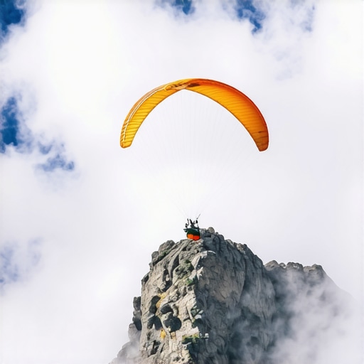 Paraglajder poleće sa stenovitog vrha planine Ozren u Bosni i Hercegovini