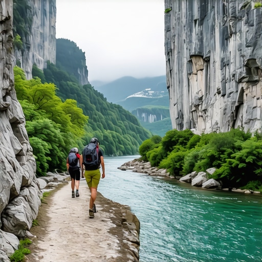 Planinarska staza iznad reke Gradac u Srbiji sa pogledom na kanjon