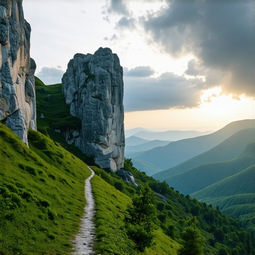 Vidikovac Jerinin Grad na planini Mučanj Pogled sa vrha planine Mučanj na krševite stene i doline Zapadne Srbije