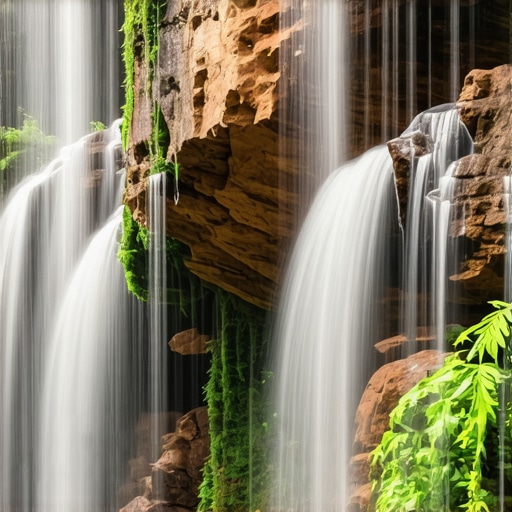 Vodopad Tupavica sa karakterističnim crvenim stenama i belom vodom u proleće