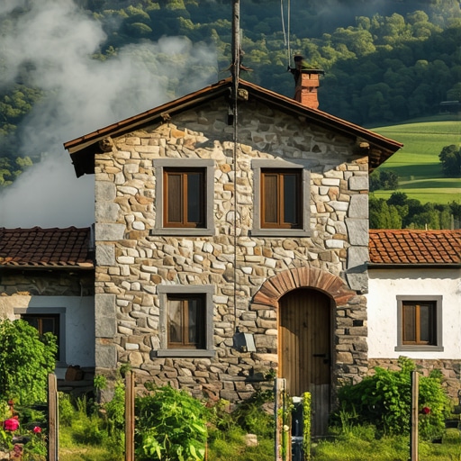 Traditional stone house in a village near Knjaževac without modern renovations