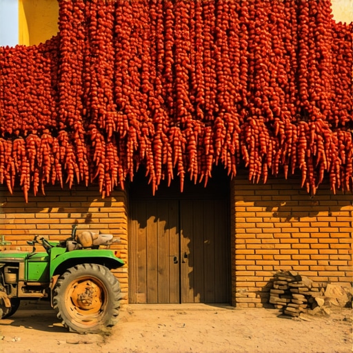Fasade kuća prekrivene hiljadama crvenih paprika koje se suše na suncu u selu Donja Lokošnica