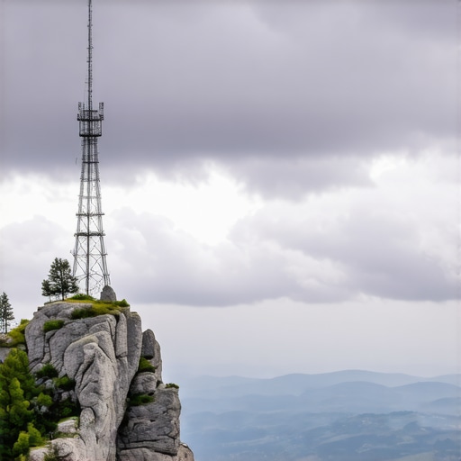 Vrh planine Lisina sa antenskim tornjem Pogled na krečnjački vrh planine Lisina i okolne doline
