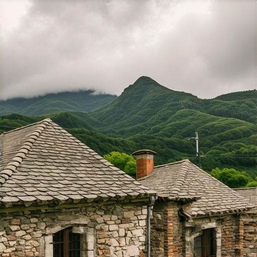 Kamene kuce u selu Gostusa Stara planina Tradicionalne kamene kuce sa krovovima od skriljca u selu Gostusa