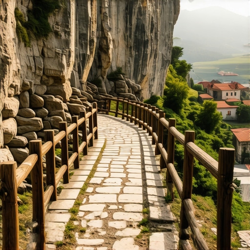 Staza ka Gornjoj isposnici Studenica Uska staza na litici ka isposnici Svetog Save u Studenici